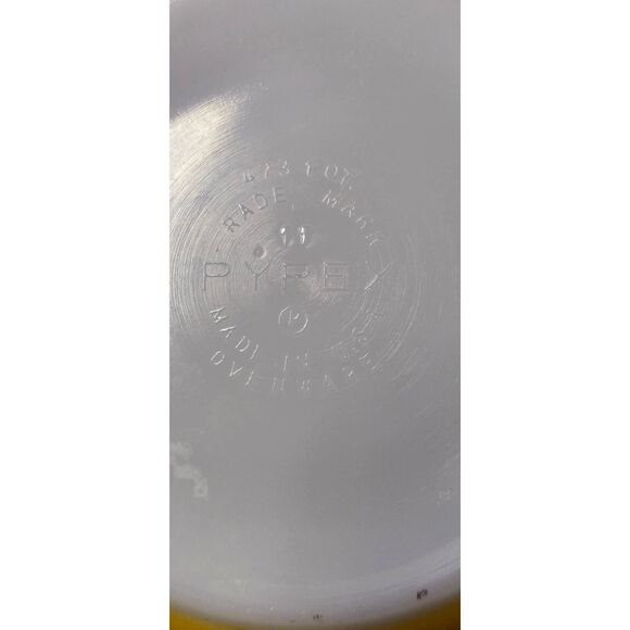 Vintage Pyrex Old Orchard Yellow Serve & Store Casserole Dish Bowl 473 1 Quart w - Picture 6 of 10